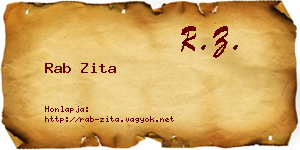 Rab Zita névjegykártya