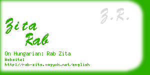 zita rab business card